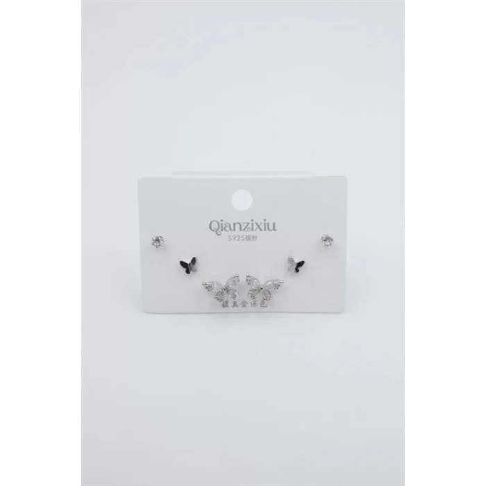 Çoklu Set Küpe - Gümüş