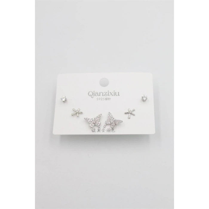 Çoklu Set Küpe - Gümüş