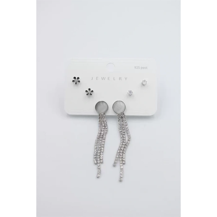 Çoklu Set Küpe - Gümüş