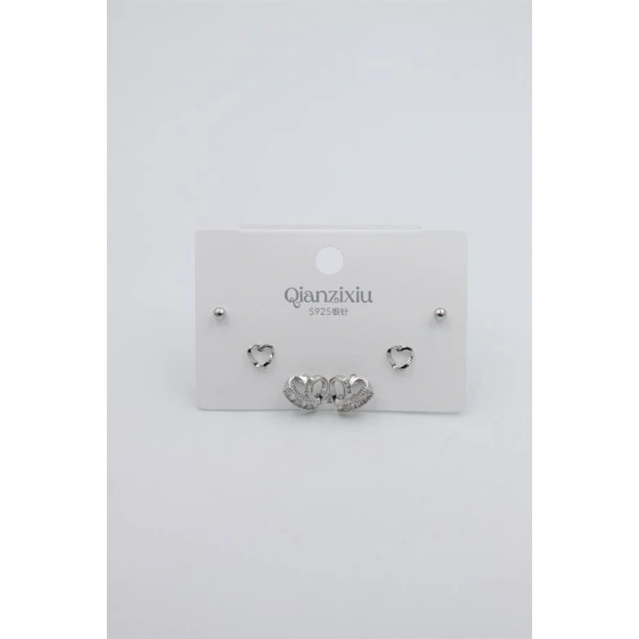 Çoklu Set Küpe - Gümüş