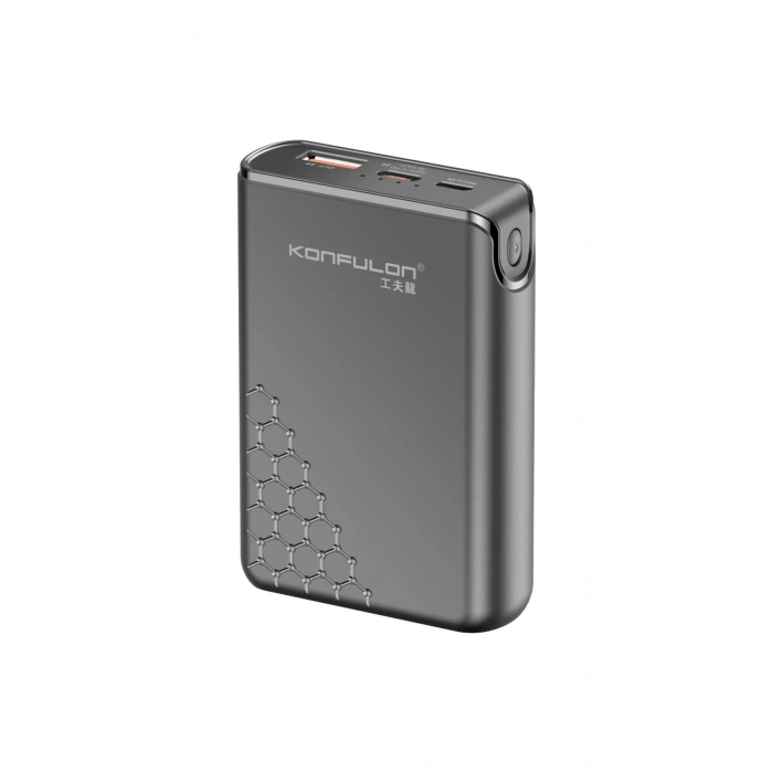 A6Q 22.5W Usb 3.0 ve 20W Type-C Çıkışlı 10.000 mAh PD Powerbank - Siyah