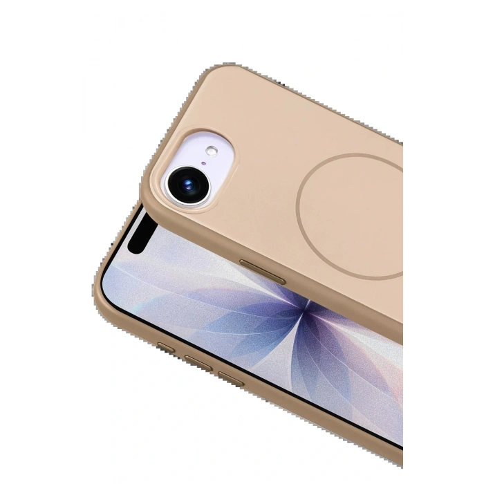 Apple iPhone 16E Neva Magsafe Kapak - Gold