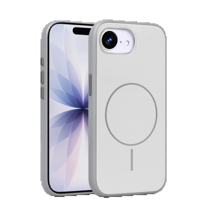 Apple iPhone 16E Neva Magsafe Kapak - Gri