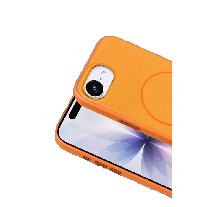 Apple iPhone 16E Neva Magsafe Kapak - Turuncu