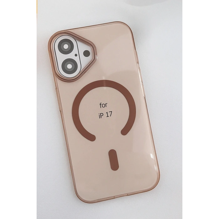 Apple iPhone 17 PC Blank Magsafe Kapak - Çöl Titanyum