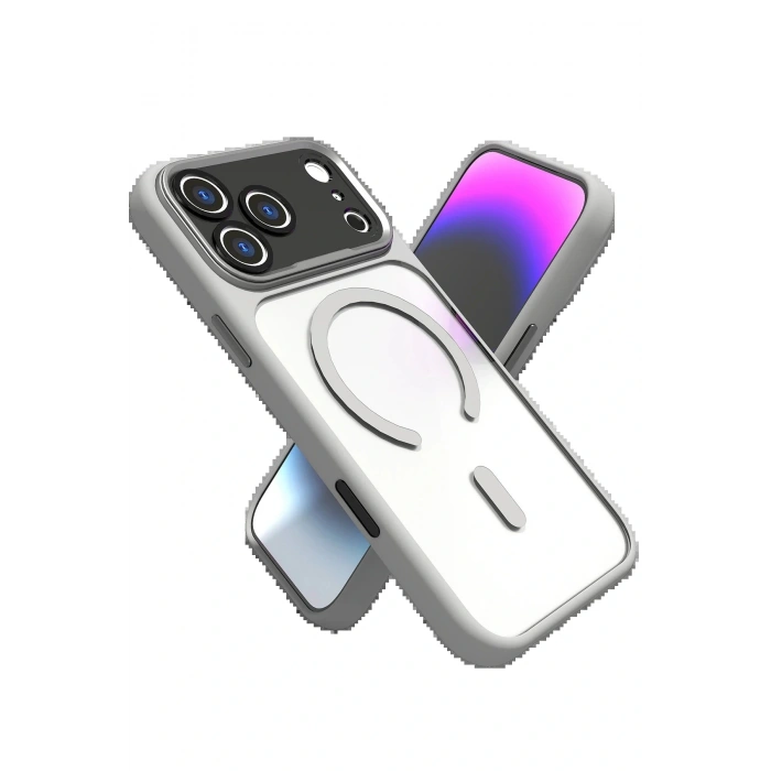 Apple iPhone 17 Pro Hazar Magsafe Kapak - Gri