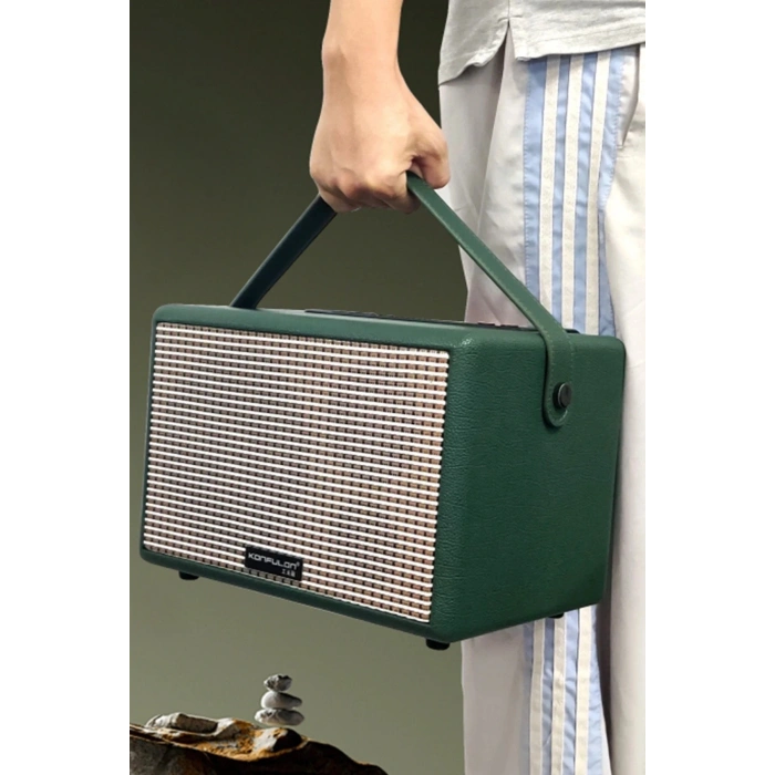 F32 2x50W Sürücülü 2 Adet Mikrofonlu BT 5.2 Kablosuz Hoparlör - Siyah