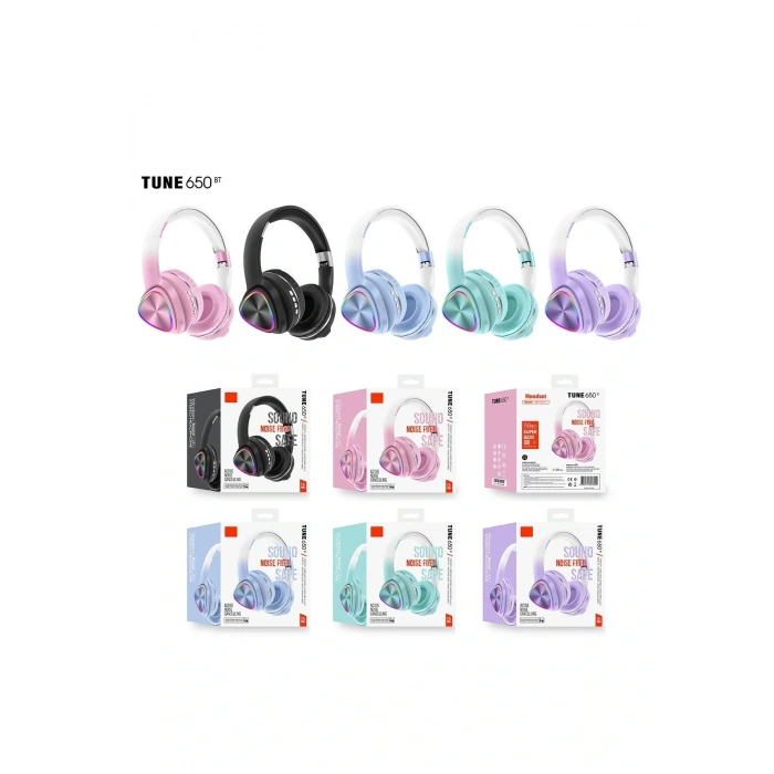 Tune 650 BT RGB Kablosuz Kafaüstü Kulaklık - Yeşil