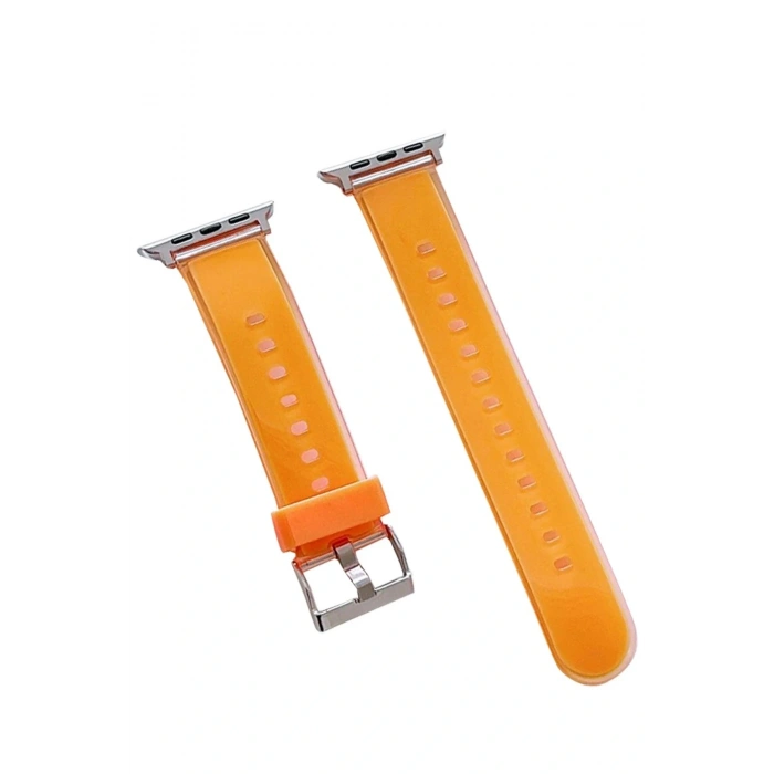 Watch 38mm Jelly Silikon Kordon - Turuncu