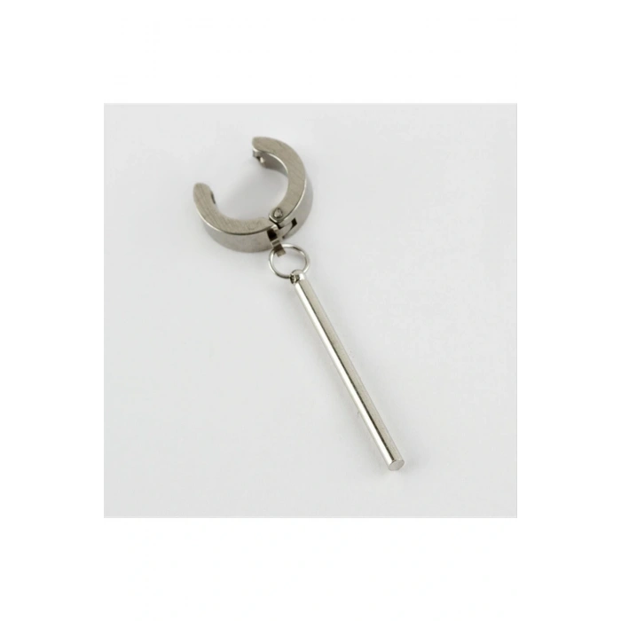 Çubuk Figürlü Çelik Erkek Küpe (Kıstırmalı) 1 Adet