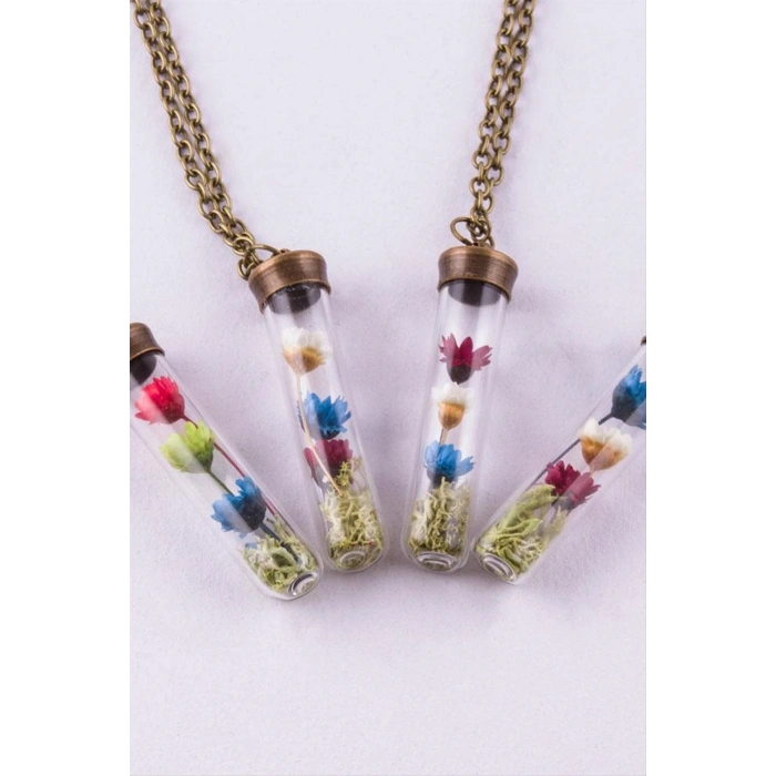 Çuvuk Mantar Tıpalı Fanus Canlı Kolye