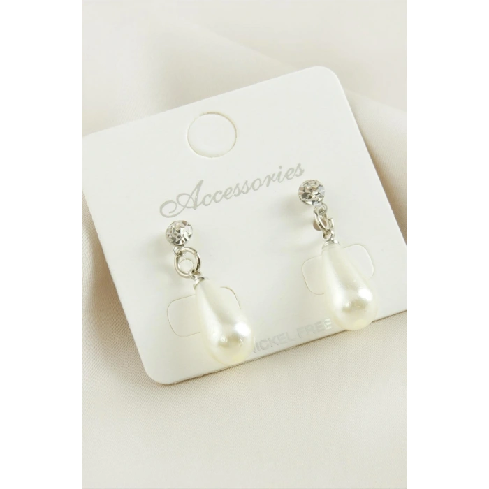 Damla İnci Taşlı Küpe