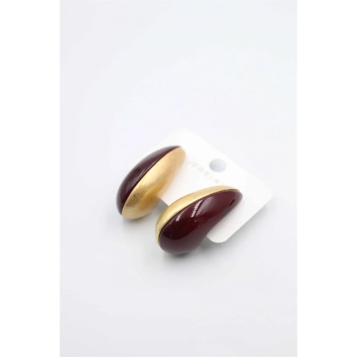 Damla Küpe - Bordo