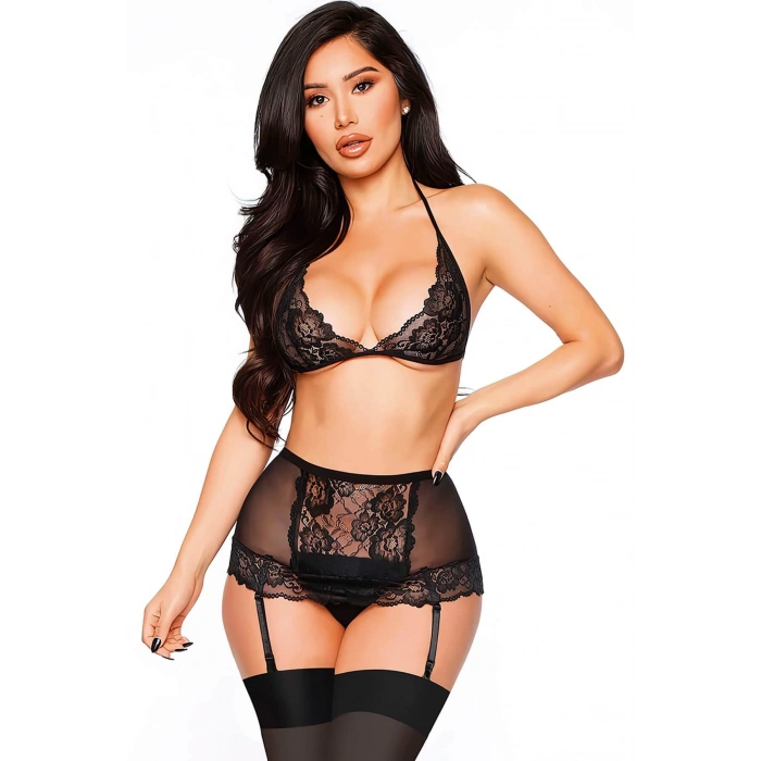 Dantelli Fantezi Jartiyer Takım