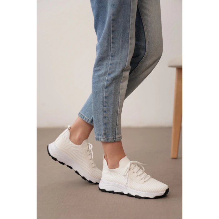 Darlene Beyaz Triko Spor Ayakkabı