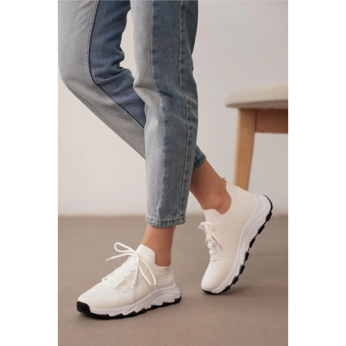 Darlene Beyaz Triko Spor Ayakkabı