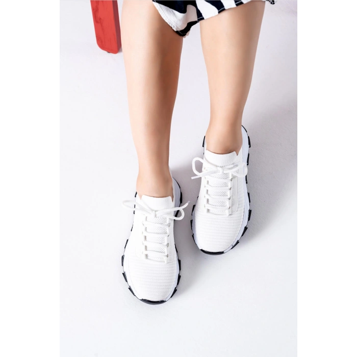 Darlene Beyaz Triko Spor Ayakkabı