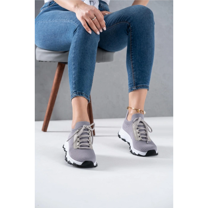Darlene Gri Triko Spor Ayakkabı