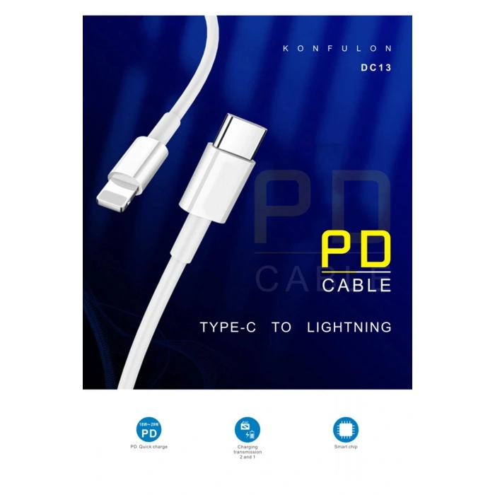 DC13 1M 20W Type-C to Lightning Kablo iphone Uyumlu
