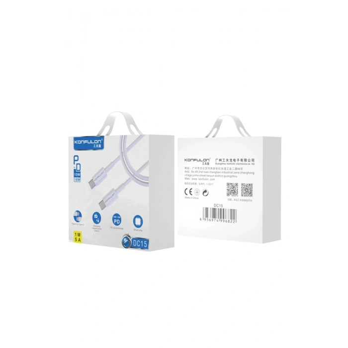 DC15 Type-C to Type-C Kablo 1M 18W