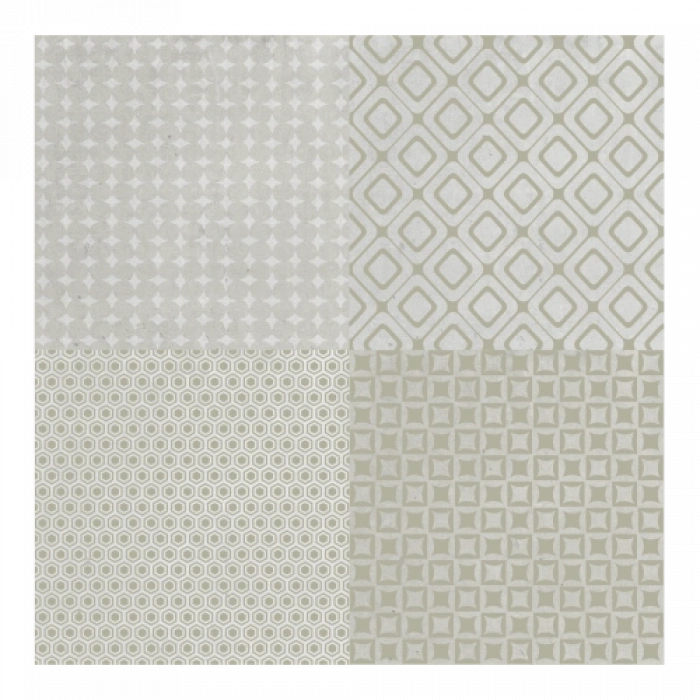 DecoHandy 30x30 cm Kendinden Yapışkanlı  Pvc Karo Mutfak Arası 4 Lü Karışık model  0,36m2