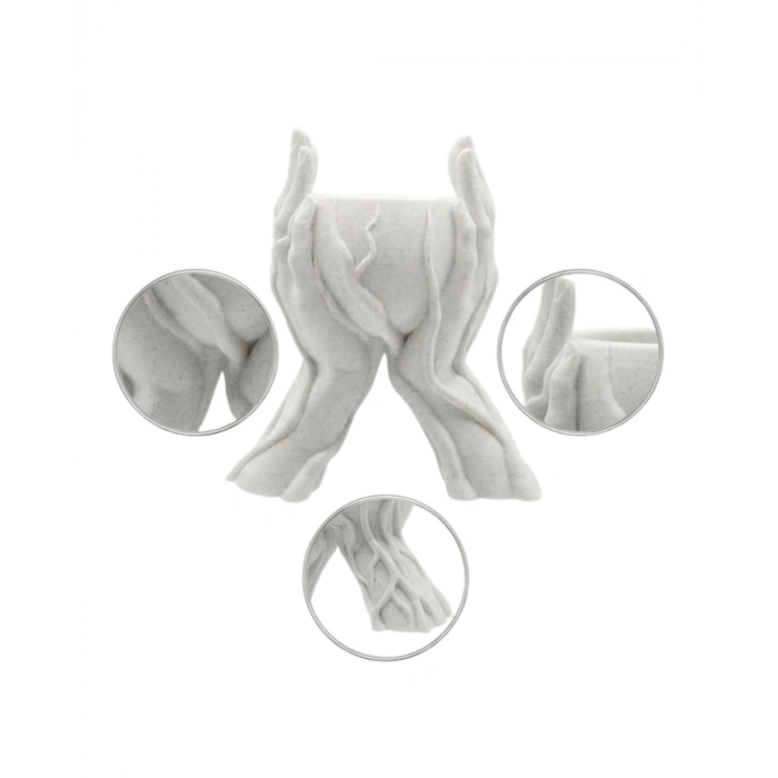 Dekoratif 3d El Tasarımlı Vazo Saksı Modern Ev Dekorasyon Aksesuarı