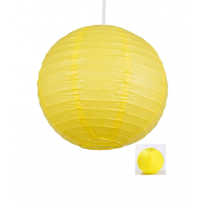 Dekoratif Çin Feneri – Kağıt Lamba - Sarı