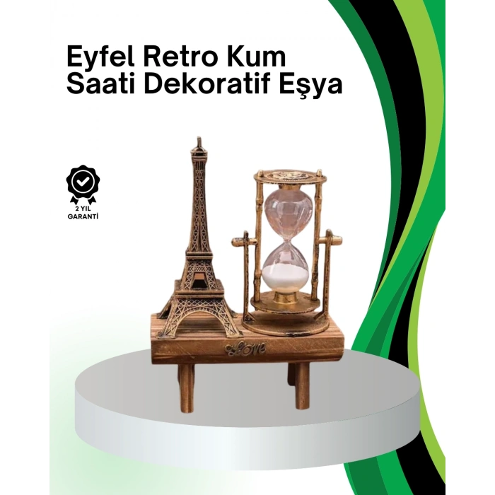 Dekoratif Kum Saati – Ahşap Malzeme, Hediyelik Masa Aksesuarı