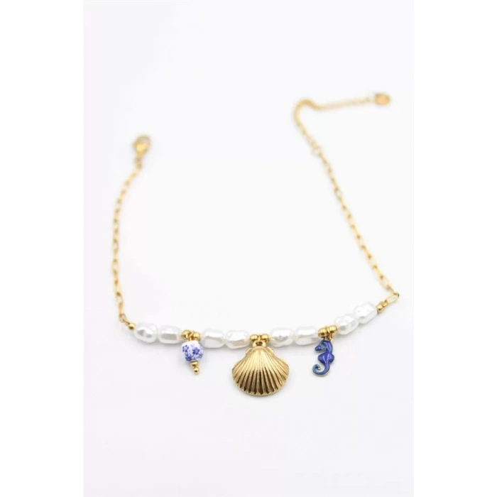 Deniz Kabuğu Halhal - Altın