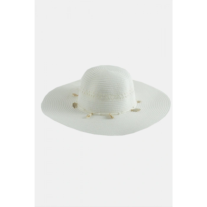 Deniz Kabuğu Hasır Şapka