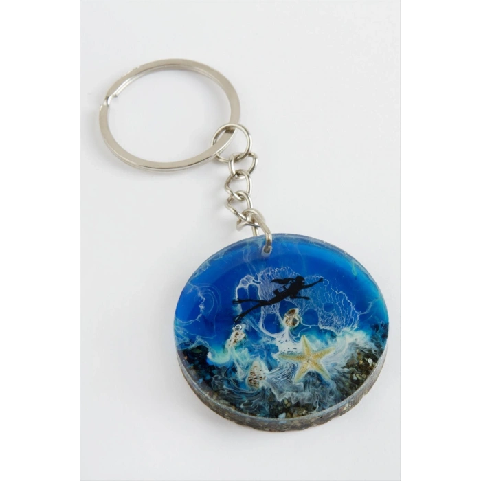 Deniz Kızı Epoksi Anahtarlık