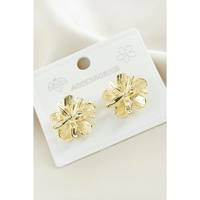 Deniz Yıldızı Çiçek Metal Küpe