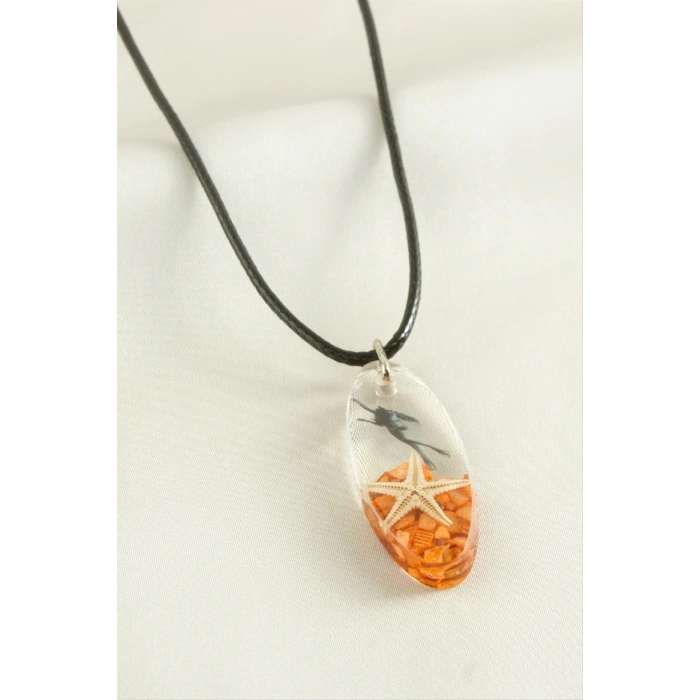 Deniz Yıldızı Elips Epoksi Kolye