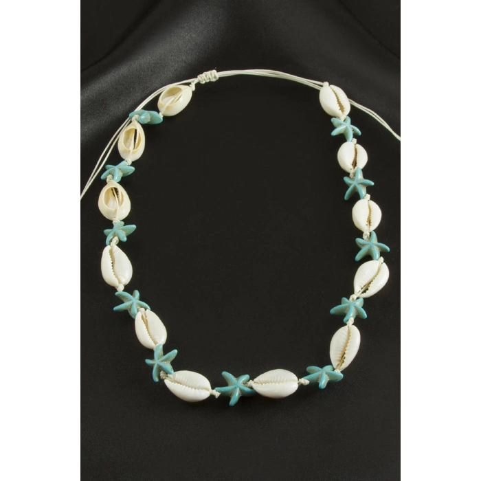 Deniz Yıldızı İstiridye Makrome Kolye