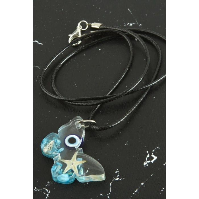 Deniz Yıldızı Kelebek Epoksi Kolye