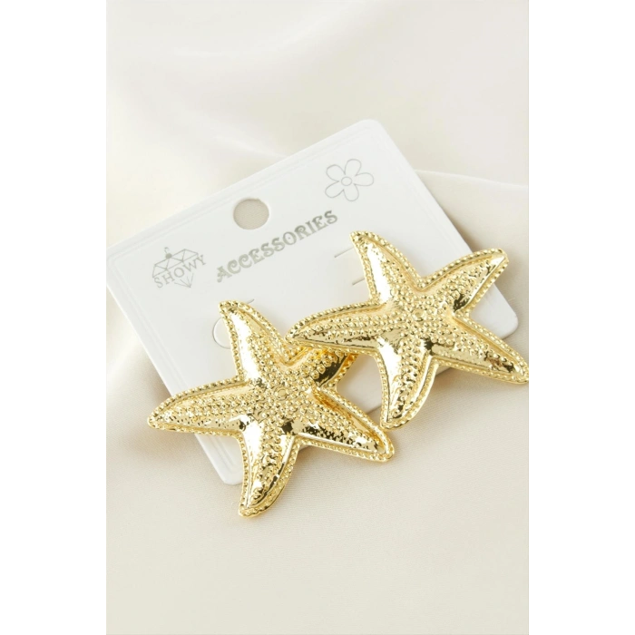 Deniz Yıldızı Metal Küpe