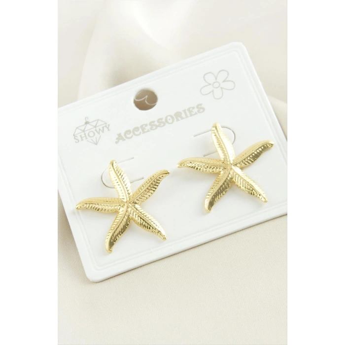 Deniz Yıldızı Metal Küpe