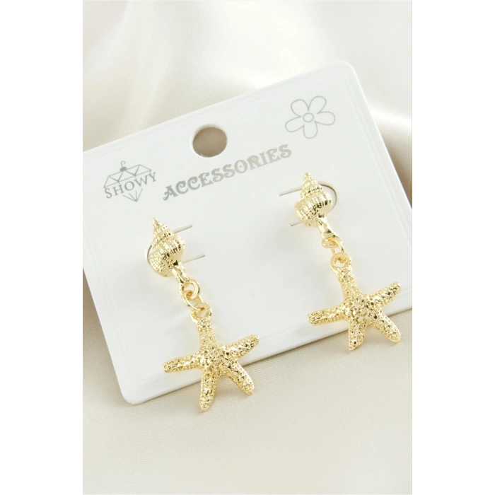 Deniz Yıldızı Metal Küpe