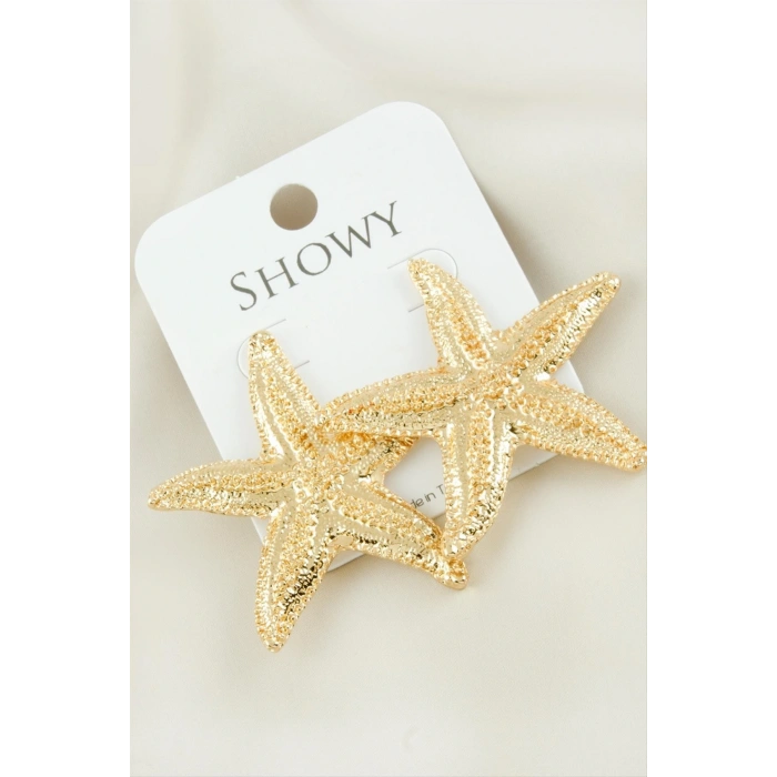 Deniz Yıldızı Metal Küpe