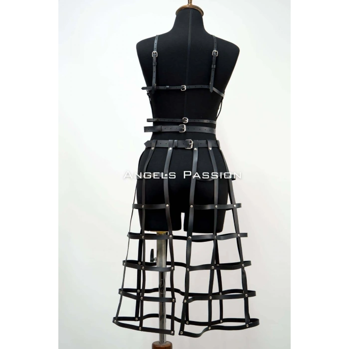 Deri Etek Ve Deri Göğüs Harness Takım, Cosplaywear - Brf1013