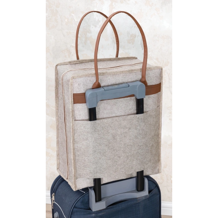 Deri Kulplu Ayakkabı Seyahat Çantası 04263