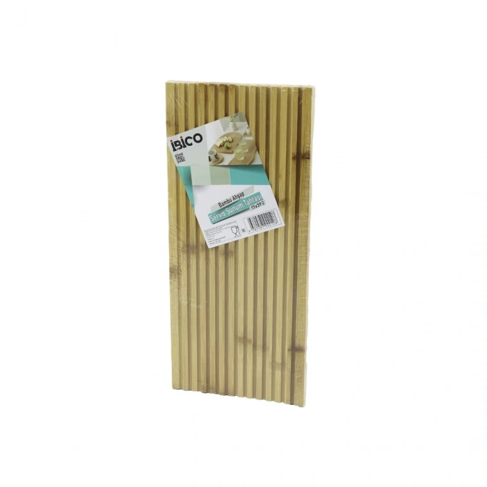 D.GEN  DÜZ KANALLI  ÇİFT TARAF=DÜZ - KANALLI AHŞAP BAMBU SERVİS SUNUM TAHTASI  17 X 39 X 1.5CM (4887)