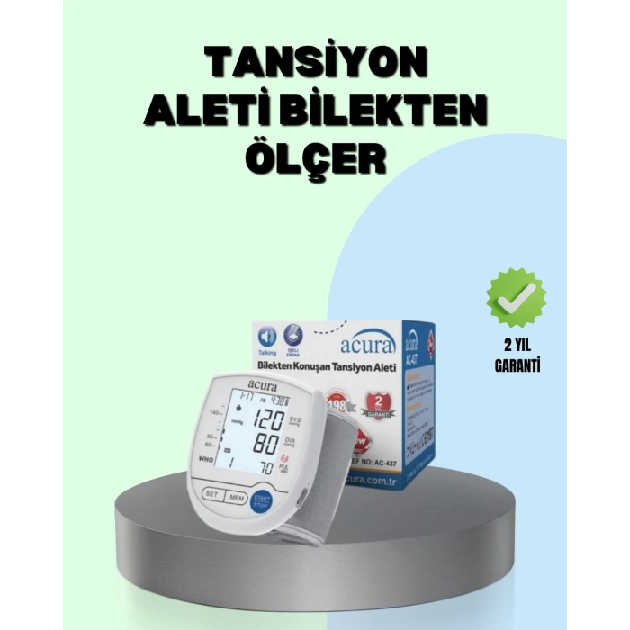 Dijital Bilek Tansiyon Aleti Çift Güç Kaynaklı Hd Ekranlı