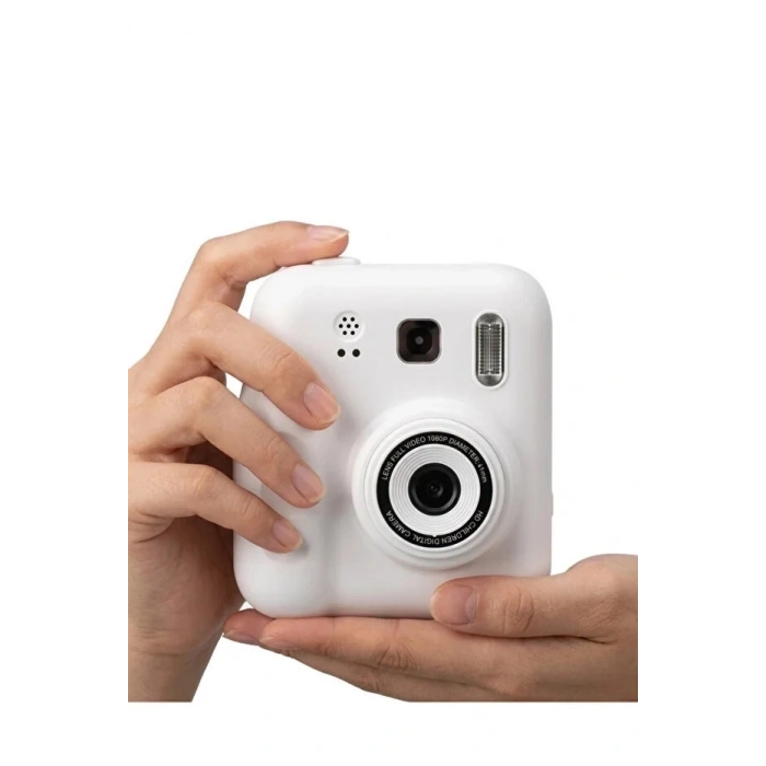 Dijital Fotoğraf Çıkaran Video Kaydedici Taşınabilir Anında Baskı Çıkaran Çocuk Kamerası Beyaz