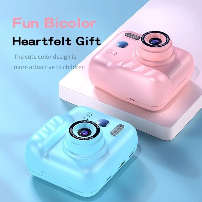 Dijital Fotoğraf Çıkaran Video Kaydedici Taşınabilir Anında Baskı Çıkaran Çocuk Kamerası Mor