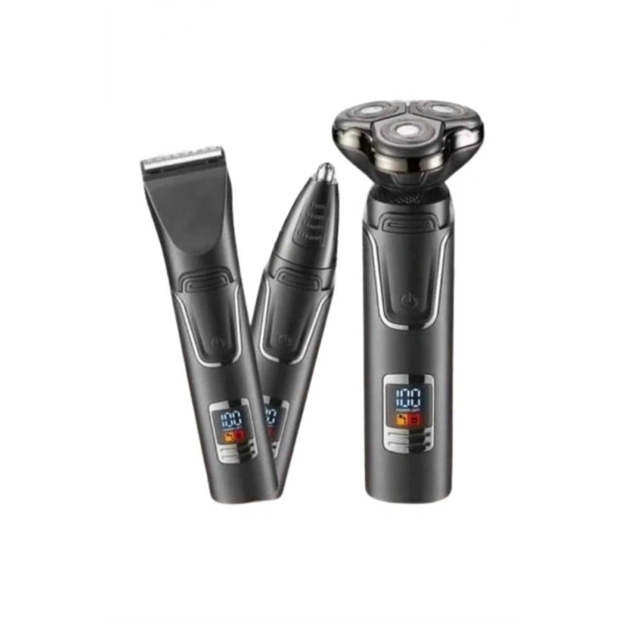 Dijital Göstergeli 3 Başlıklı Tıraş Makinesi Islak Kuru Lazer Öncesi Günlük