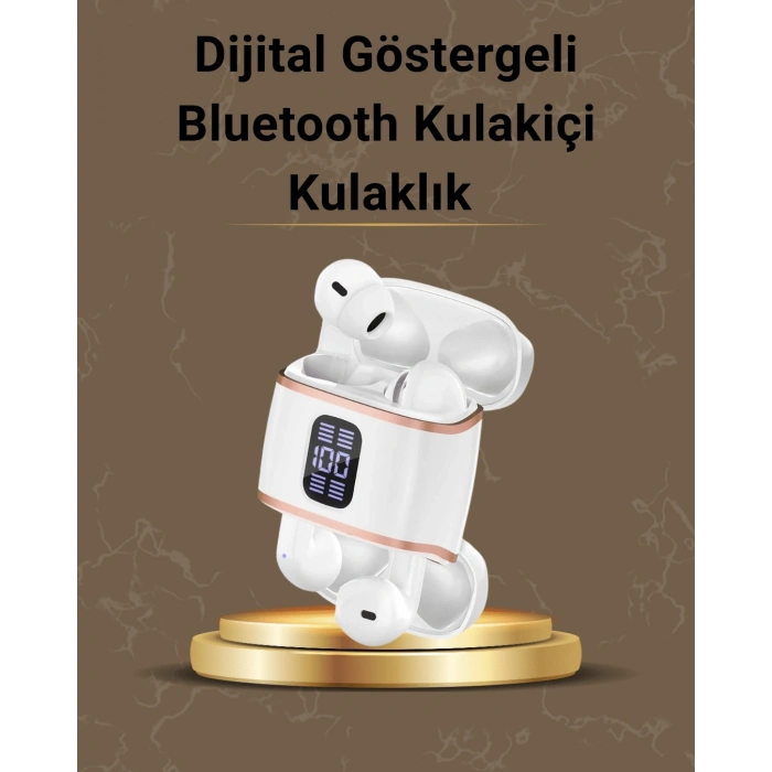 Dijital Göstergeli Bluetooth Kulakiçi Kulaklık – 4’lü Paket, Gürültü Engellemeli