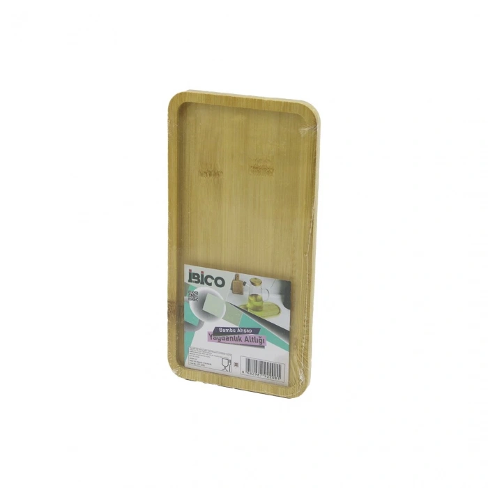 DİKDÖRTGEN AHŞAP BAMBU YAĞDANLIK ALTLIK MİNİ TEPSİ 12 X 23.4 X 0.8CM (4887)