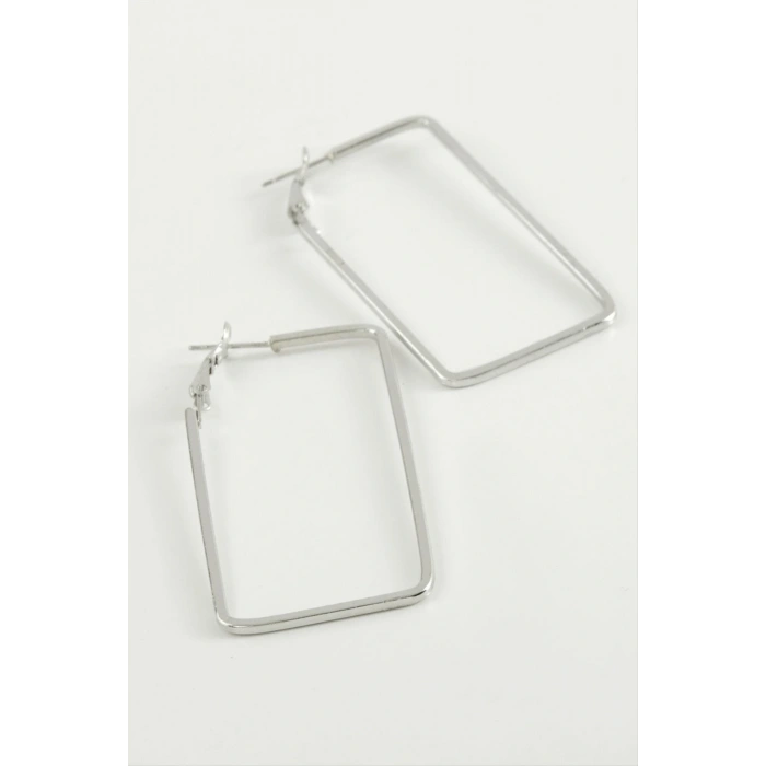 Dikdörtgen Halka Küpe 6 cm