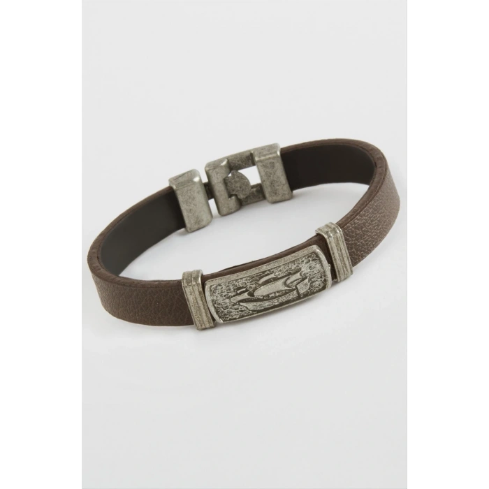 Dikdörtgen Kaliteli Suni Deri Bileklik